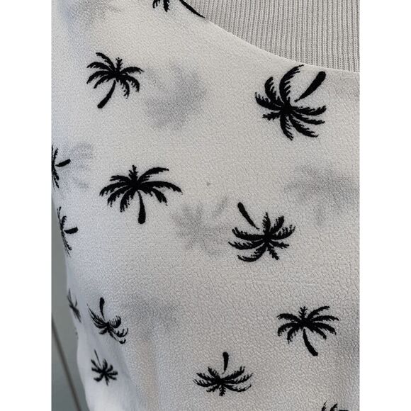 Madewell Summer Shoulder-Tie Palm Tree Vintage Style Jumpsuit Romper XS - Picture 4 of 5